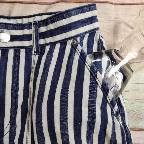 Aligne Womens Wolf Blue Stripe Cotton Pants W26 - Picture 7 of 14
